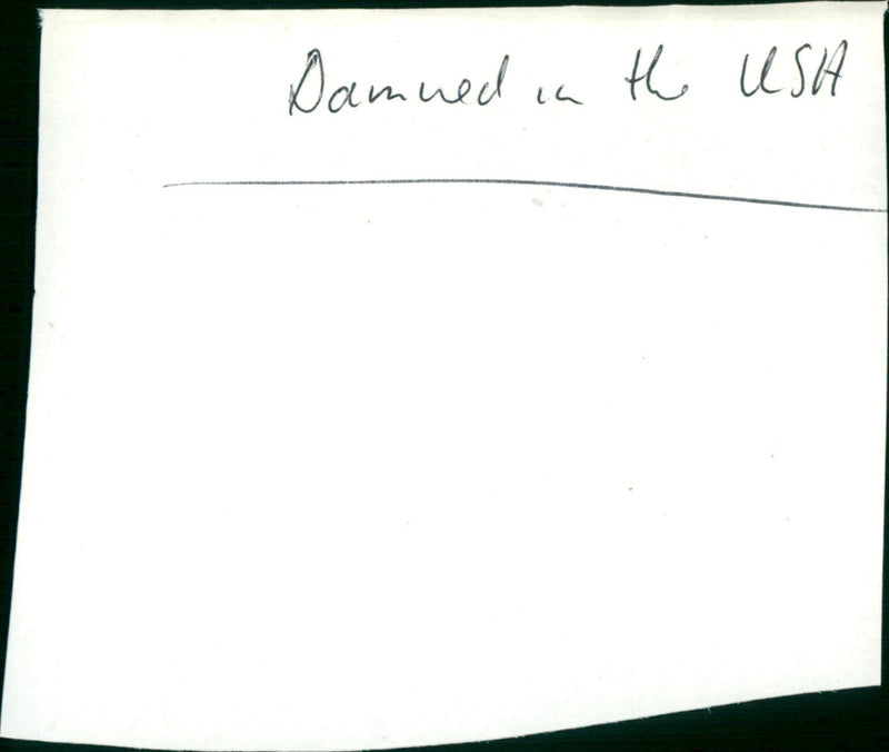 Damned in the USA - Vintage Photograph