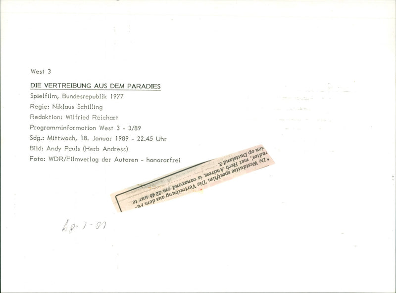 Herb Andress - Die Vertreibung aus dem Paradies - Vintage Photograph