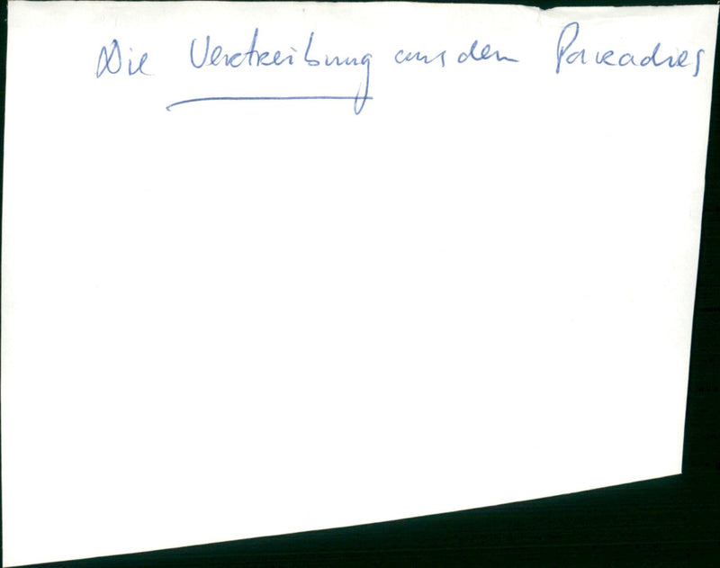 Die Vertreibung aus dem Paradies - Vintage Photograph