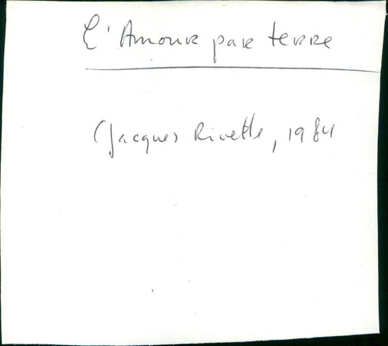 L'Amour par terre - Vintage Photograph