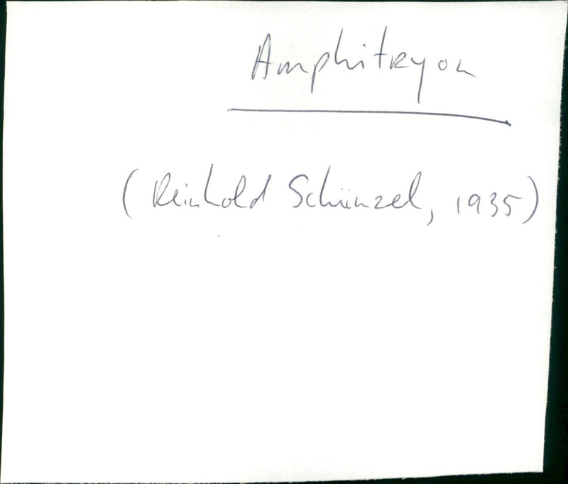 Amphitryon - Vintage Photograph