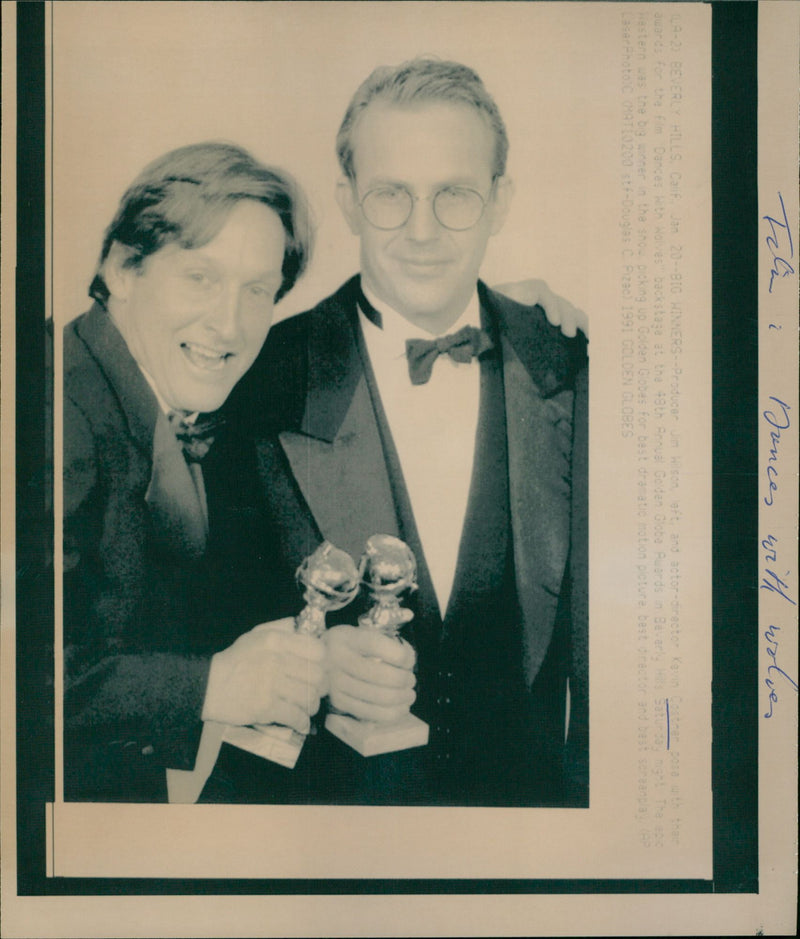 Kevin Costner and Jim Wilson - Vintage Photograph