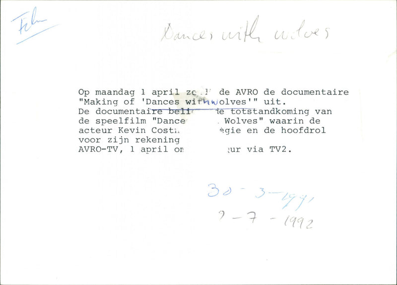 Kevin Costner - Vintage Photograph