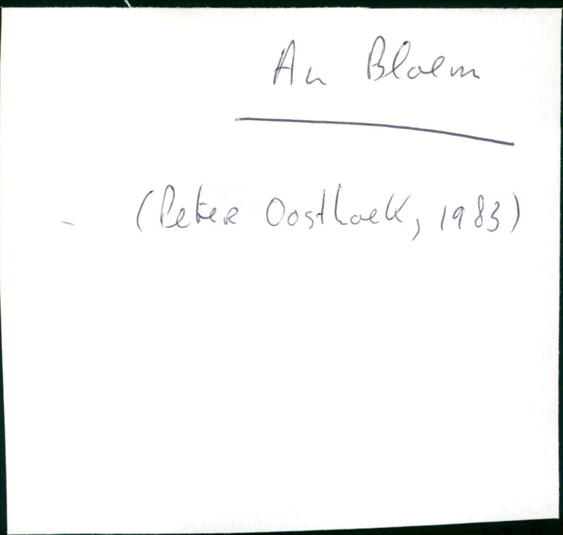 An Bloem 1983 - Vintage Photograph