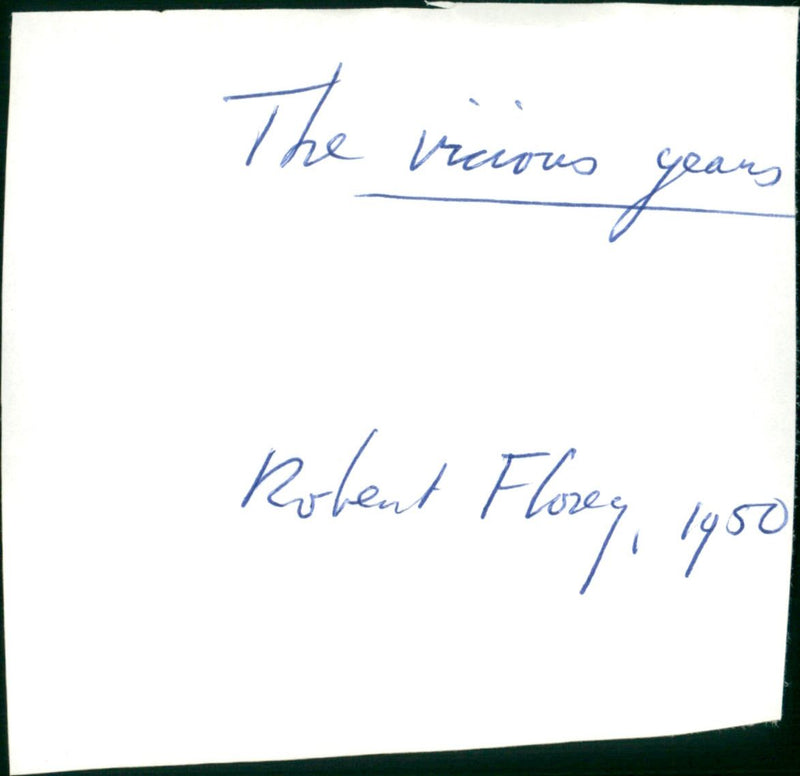 The Vicious Years - Vintage Photograph