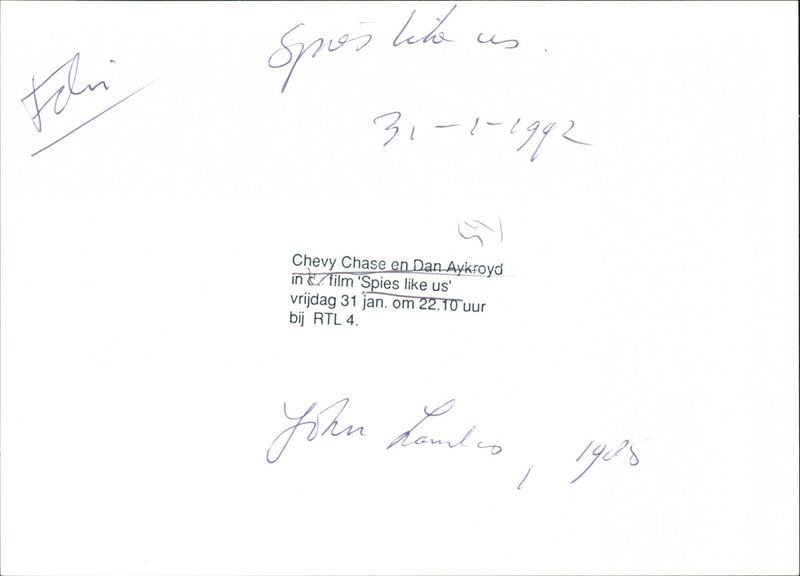 Spies Like Us (1985) - Vintage Photograph