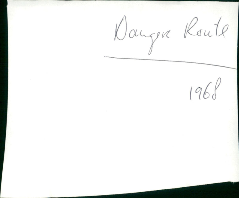 Danger Route - Vintage Photograph