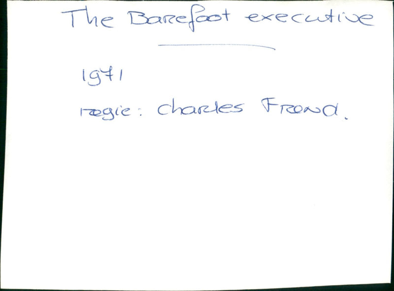 The Barefoot Executive - Vintage Photograph