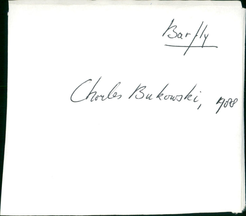 Barfly - Vintage Photograph