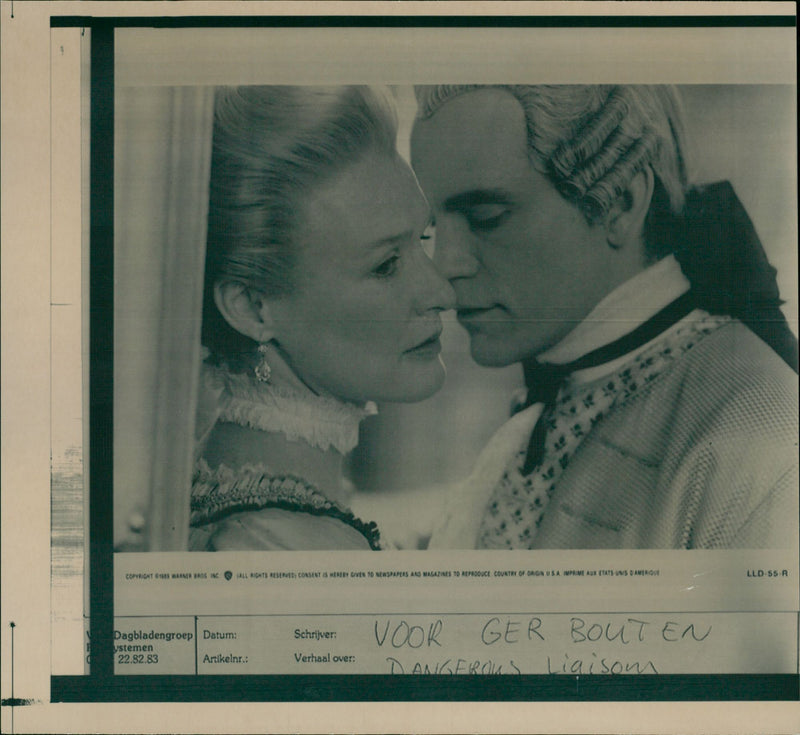 Glenn Close and John Malkovich - Vintage Photograph