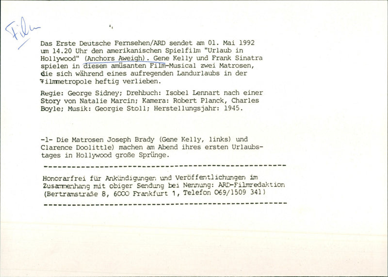 Gene Kelly and Frank Sinatra - Vintage Photograph