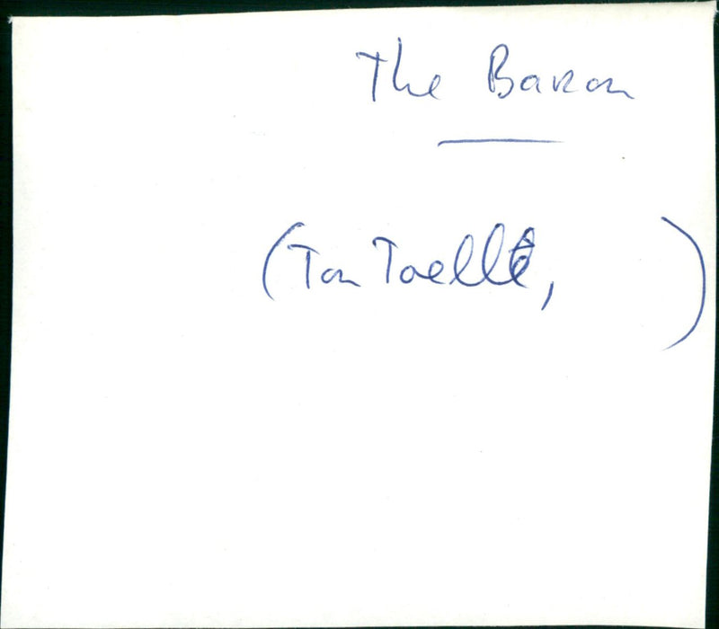 The Baron - Vintage Photograph