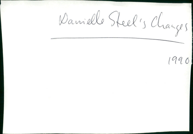 Danielle Steel's Changes - Vintage Photograph