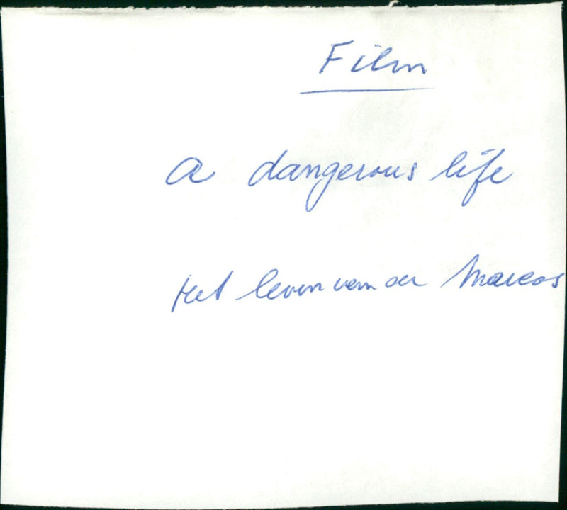 A Dangerous Life - Vintage Photograph