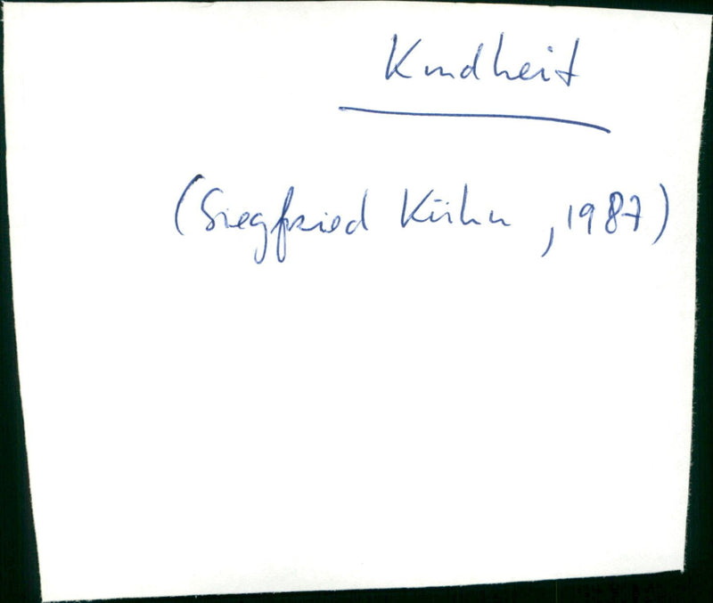 Kindheit - Vintage Photograph