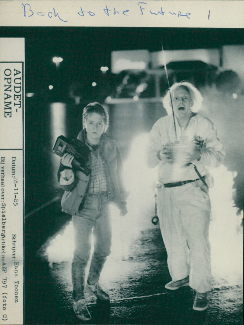 Michael J. Fox and Christopher Lloyd - Vintage Photograph