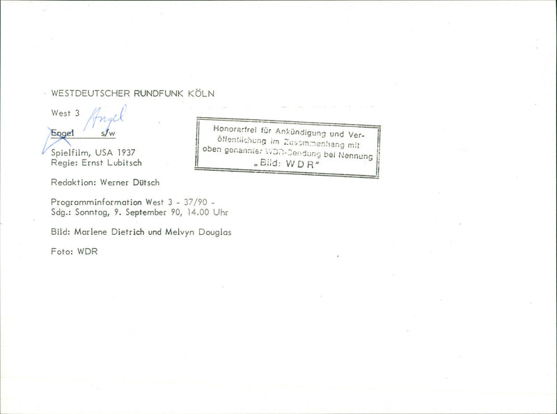 Marlene Dietrich and Melvyn Douglas - Vintage Photograph