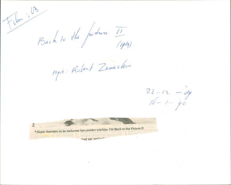 Back to the Future Part II - Vintage Photograph