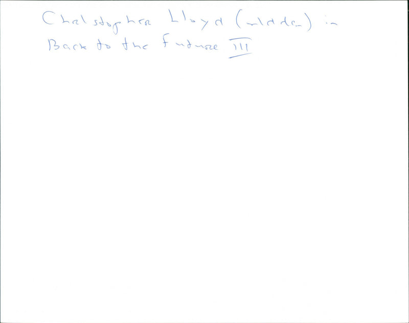 Back to the Future Part III - Vintage Photograph