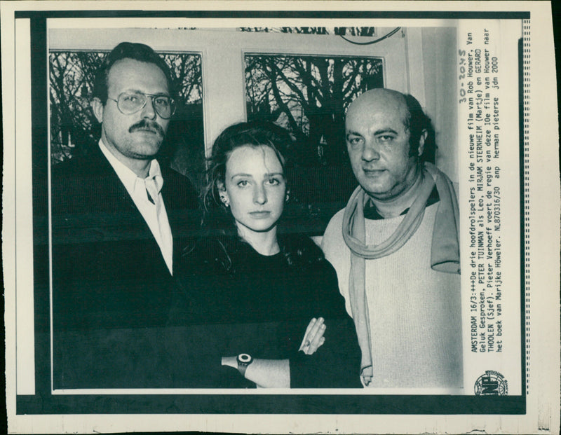 Peter Tuinman, Mirjam Sternheim and Gerard Thoolen - Van Geluk Gesproken - Vintage Photograph