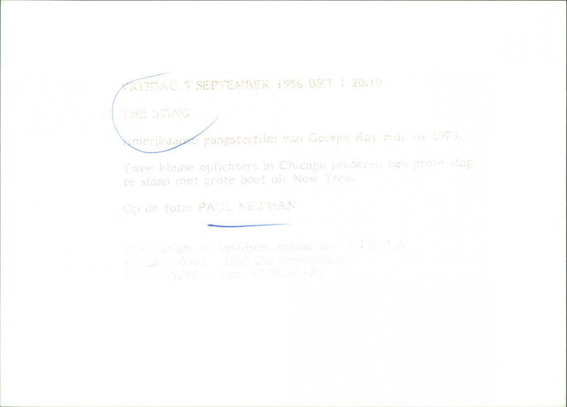 The Sting - Vintage Photograph