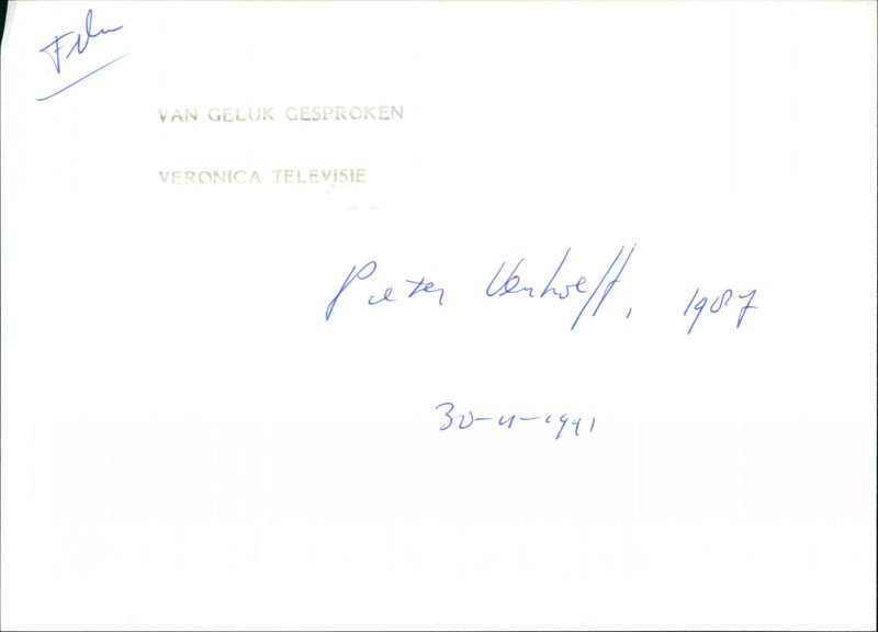 Van geluk gesproken - Vintage Photograph
