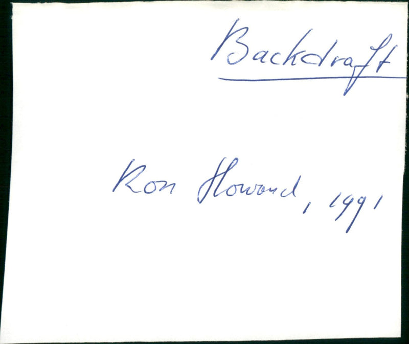 Backdraft - Vintage Photograph