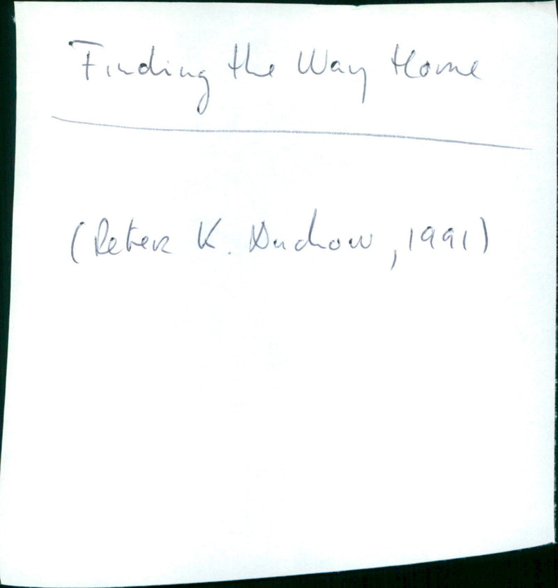 Finding the Way Home - Vintage Photograph