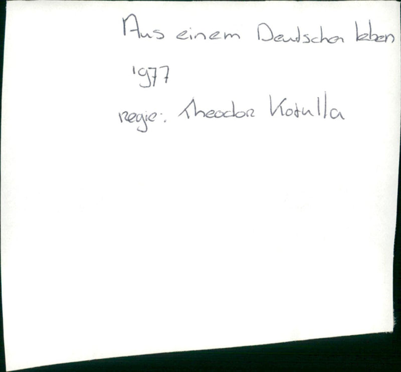 Aus einem deutschen Leben - Vintage Photograph