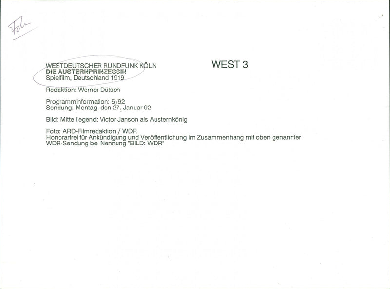 Die Austernprinzessin - Vintage Photograph