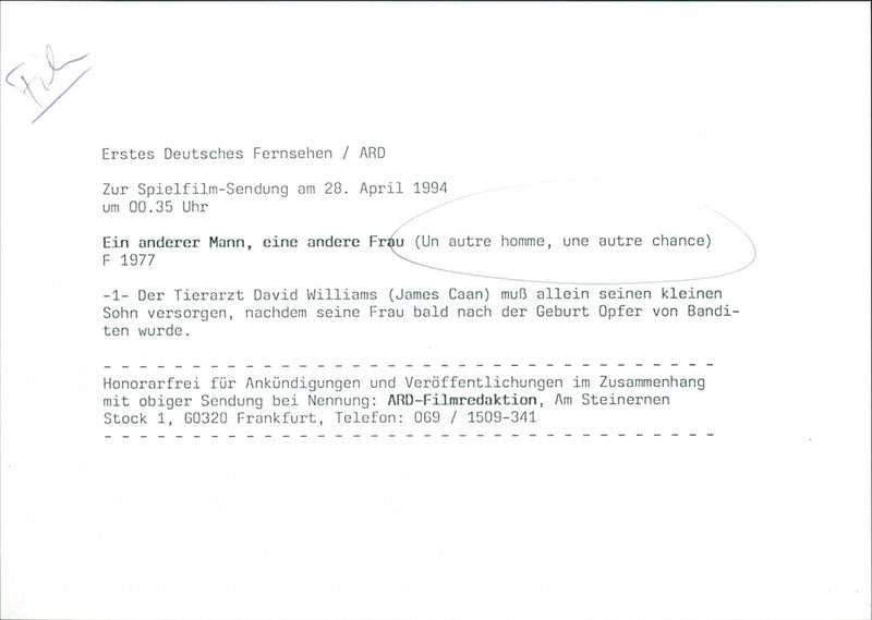 Un autre homme une autre chance - Vintage Photograph