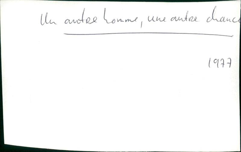 Un autre homme une autre chance - Vintage Photograph