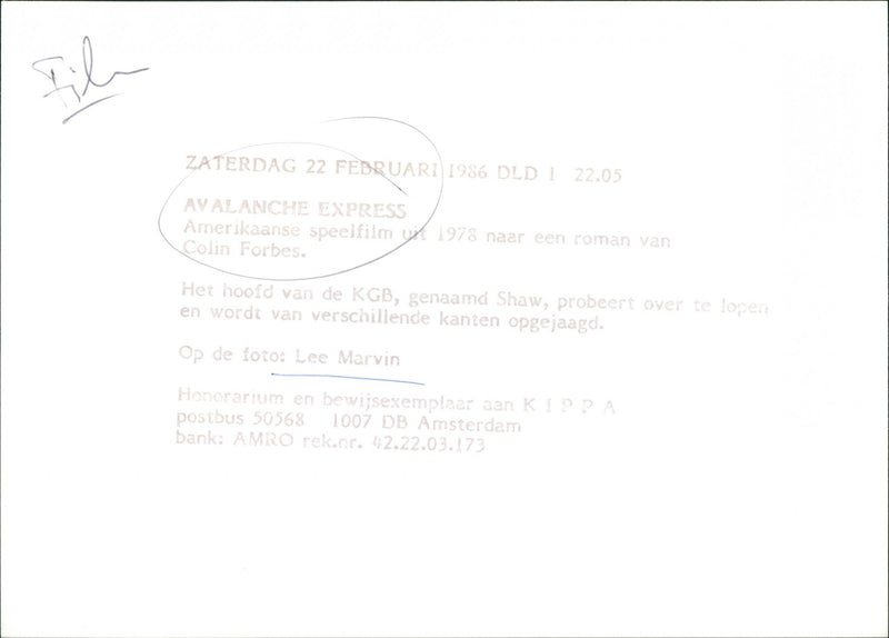 Avalanche Express - Vintage Photograph