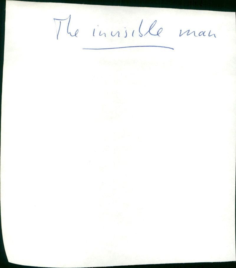 The Invisible Man - Vintage Photograph
