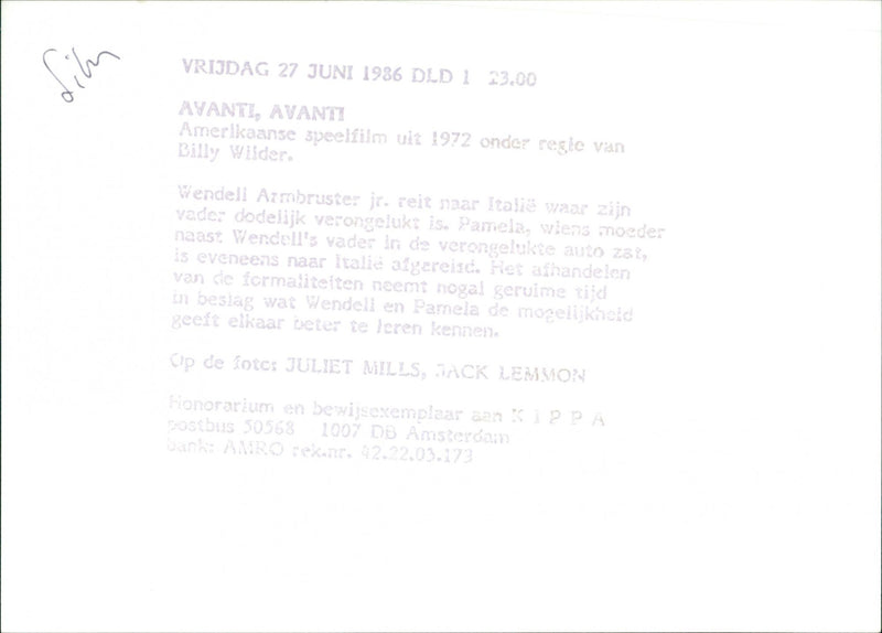 Avanti - Vintage Photograph