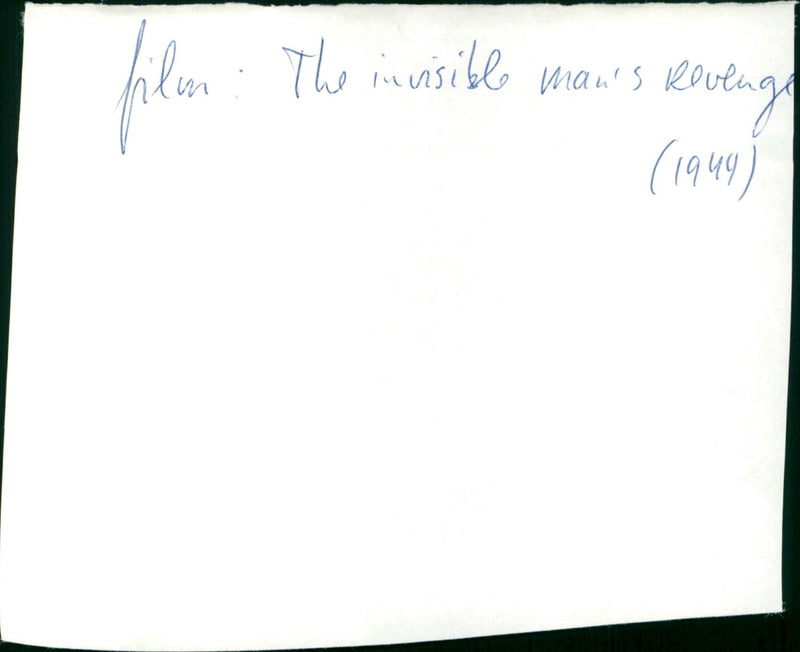 The Invisible Man's Revenge - Vintage Photograph