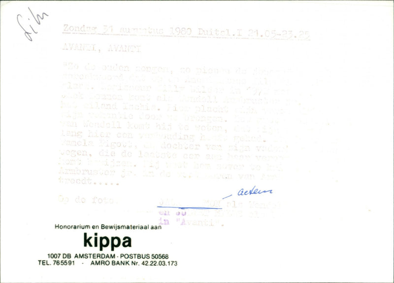 Avanti - Vintage Photograph