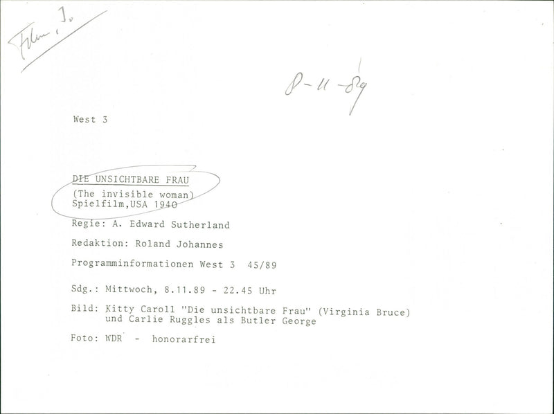 Virginia Bruce and Charlie Ruggles - The Invisible Woman - Vintage Photograph