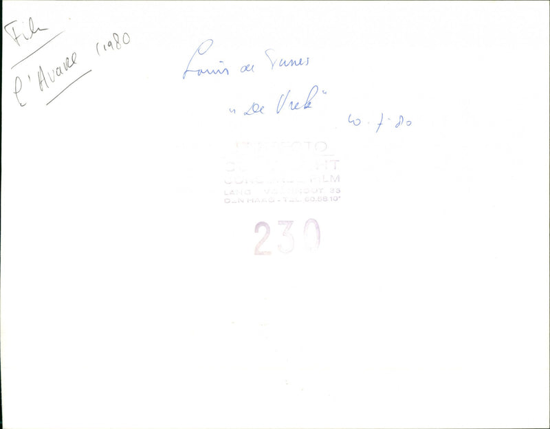 L'Avare - Vintage Photograph