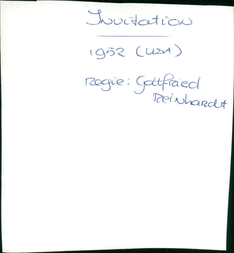 Invitation - Vintage Photograph