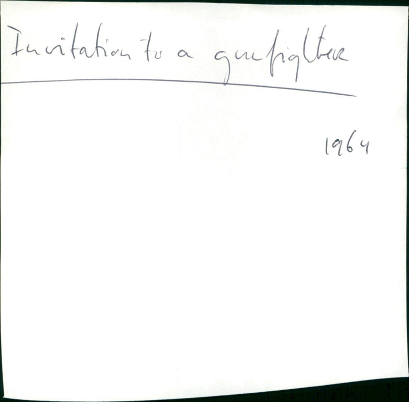 Invitation to a Gunfighter - Vintage Photograph