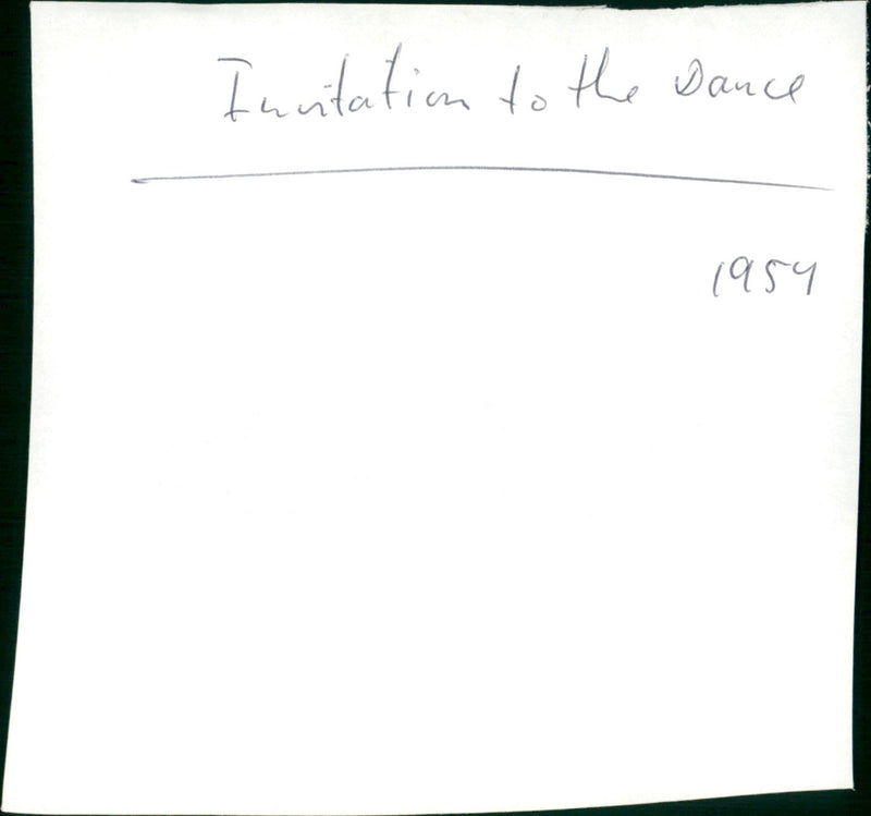 Invitation to the Dance - Vintage Photograph