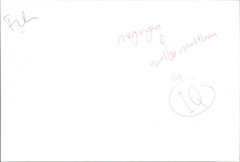 Walter Matthau and Meg Ryan - Vintage Photograph