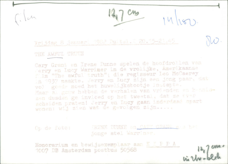 The Awful Truth - Vintage Photograph