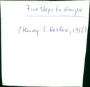 Five Steps to Danger - Vintage Photograph