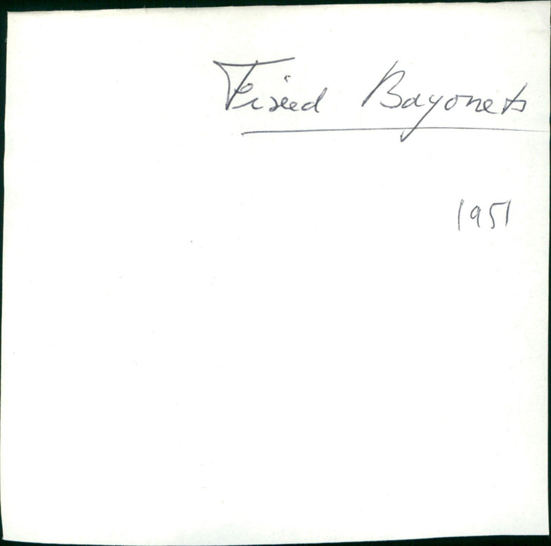 Fixed Bayonets - Vintage Photograph