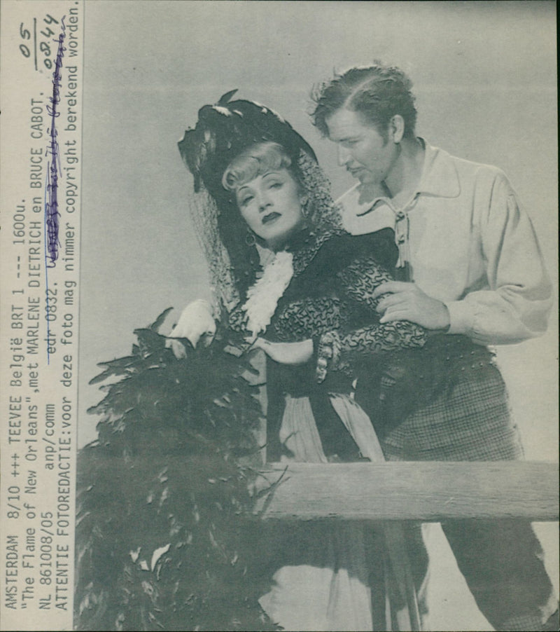 Marlene Dietrich and Bruce Cabot - Vintage Photograph