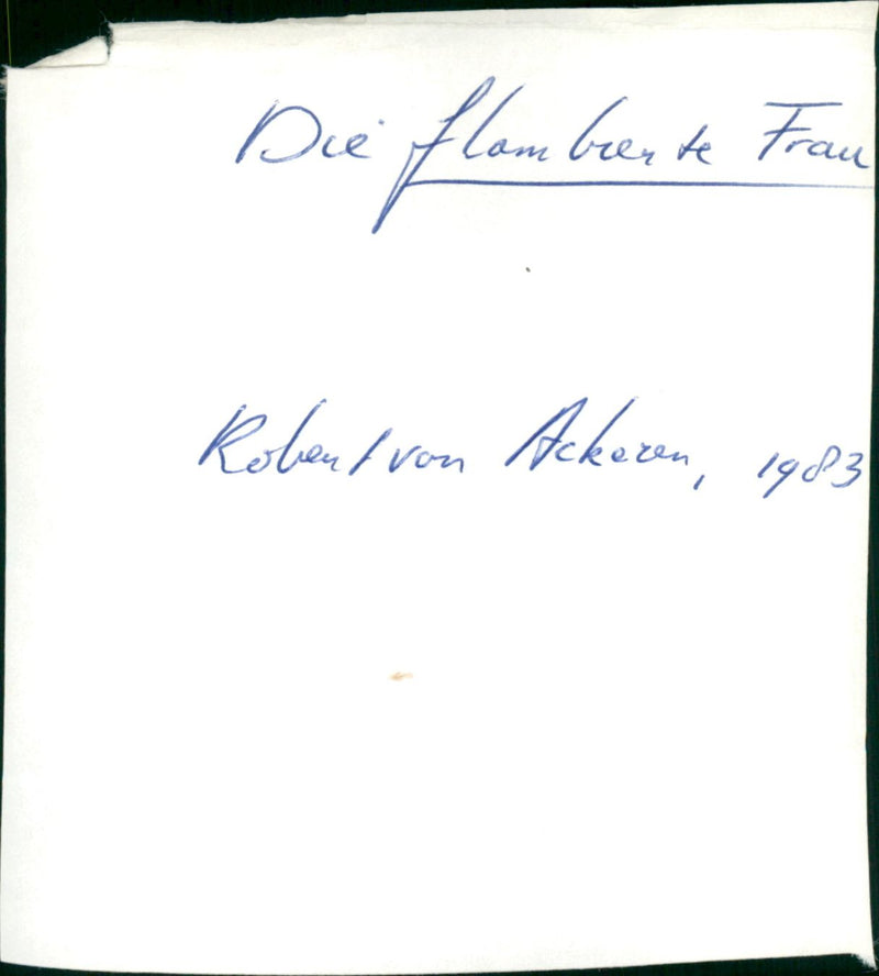 Die flambierte Frau - Vintage Photograph