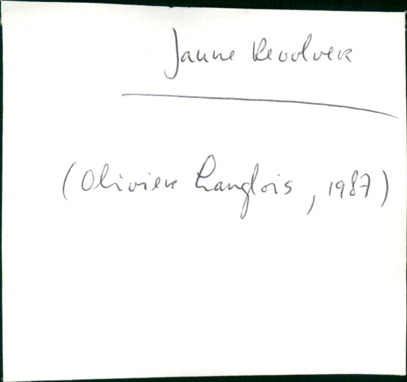 Jaune Revolver - Vintage Photograph