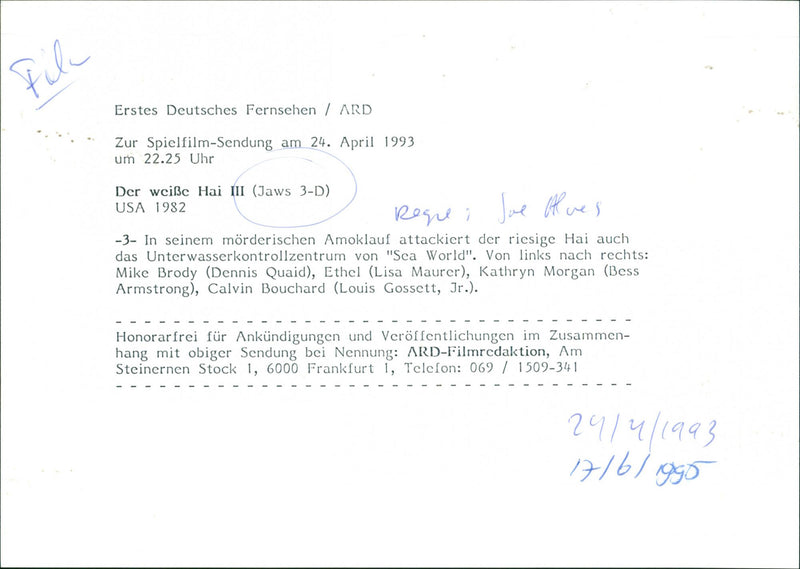 Jaws 3-D - Vintage Photograph